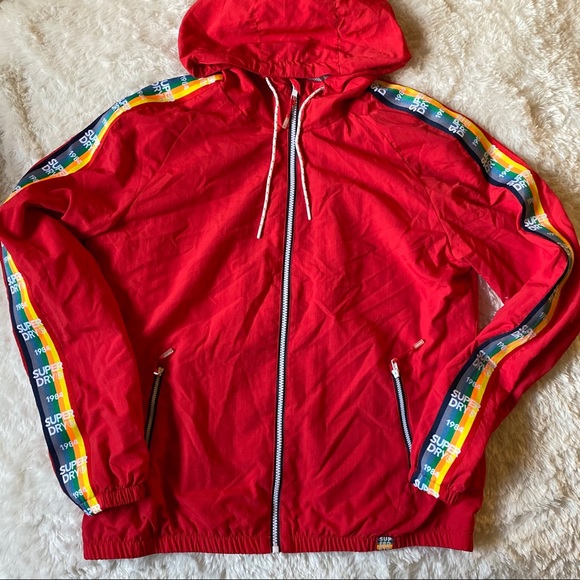 superdry rainbow coat